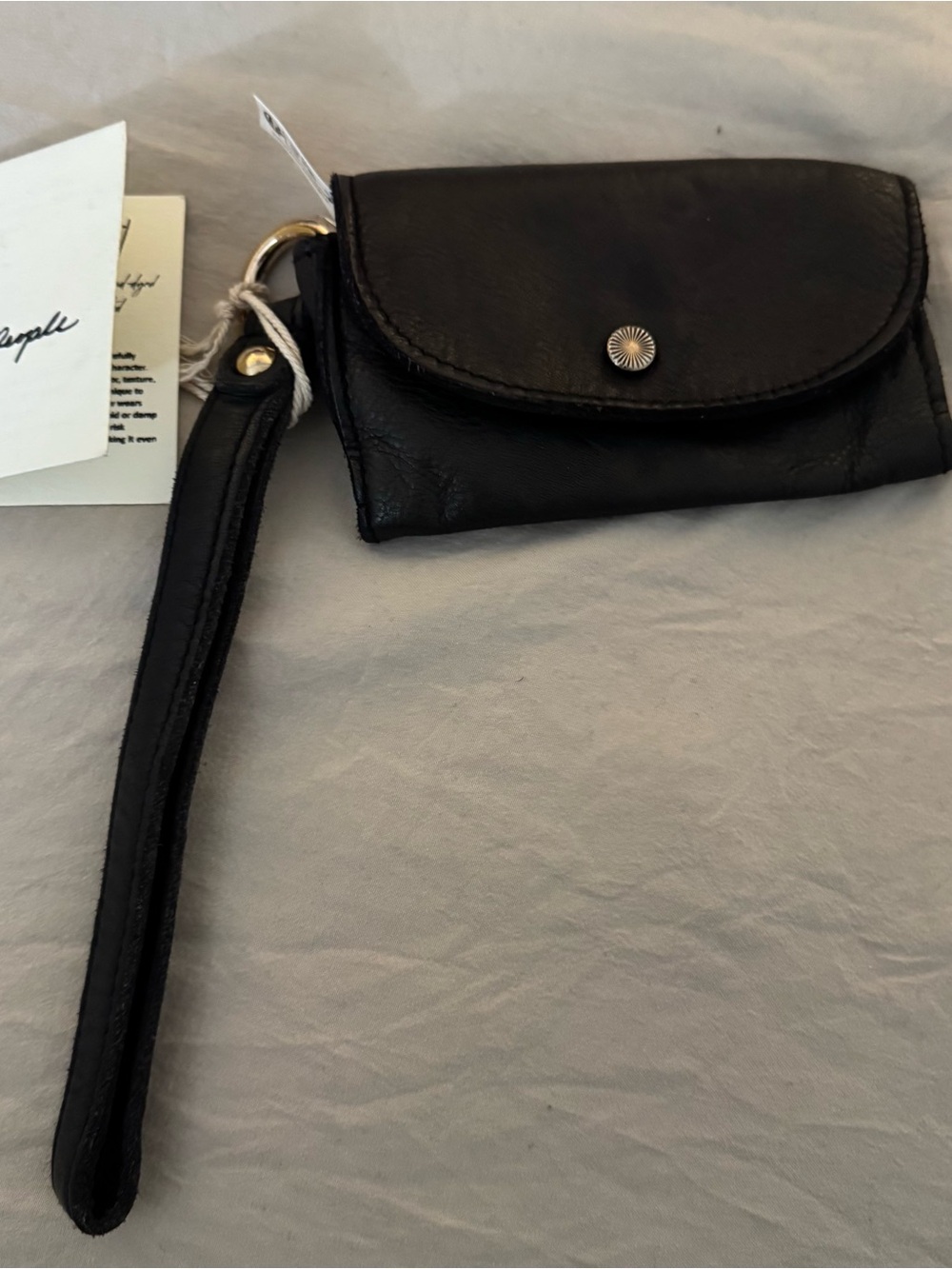 NEW NWT Free People Leather Wristlet Pouch Wallet Mini